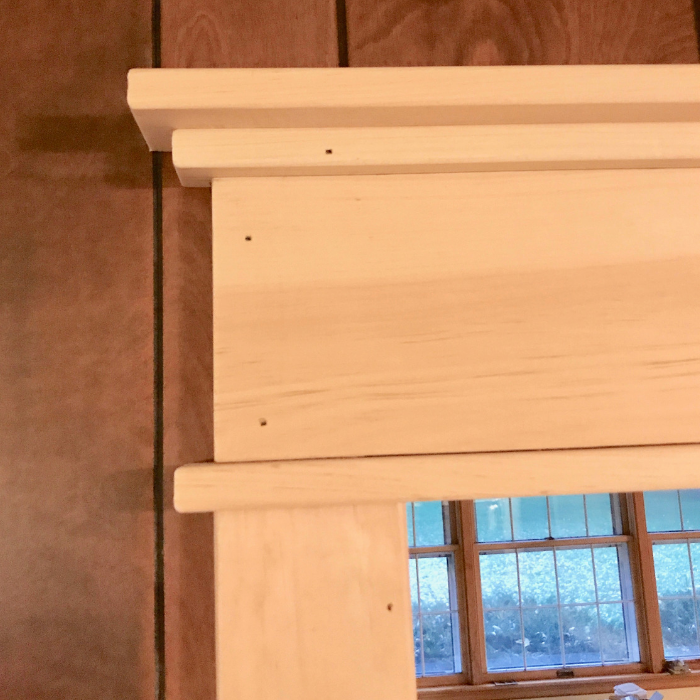 farmhouse style molding trim adding in character to a 70's ranch house creating an old farmhouse feel