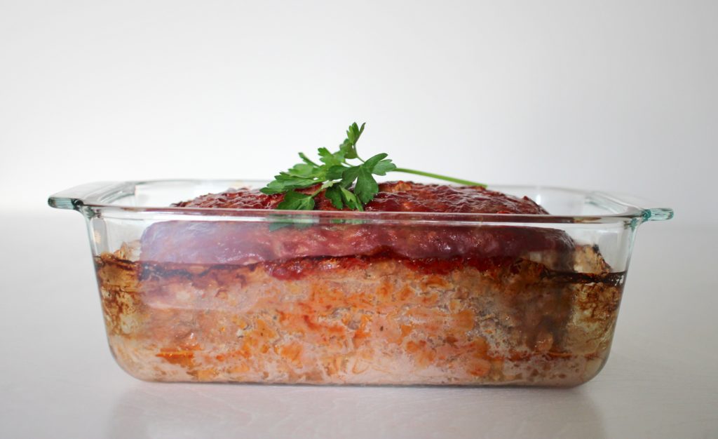 Ten minutes to make this healthy gluten free prize winning meatloaf. One hour to bake in the oven and then dinner is served. 