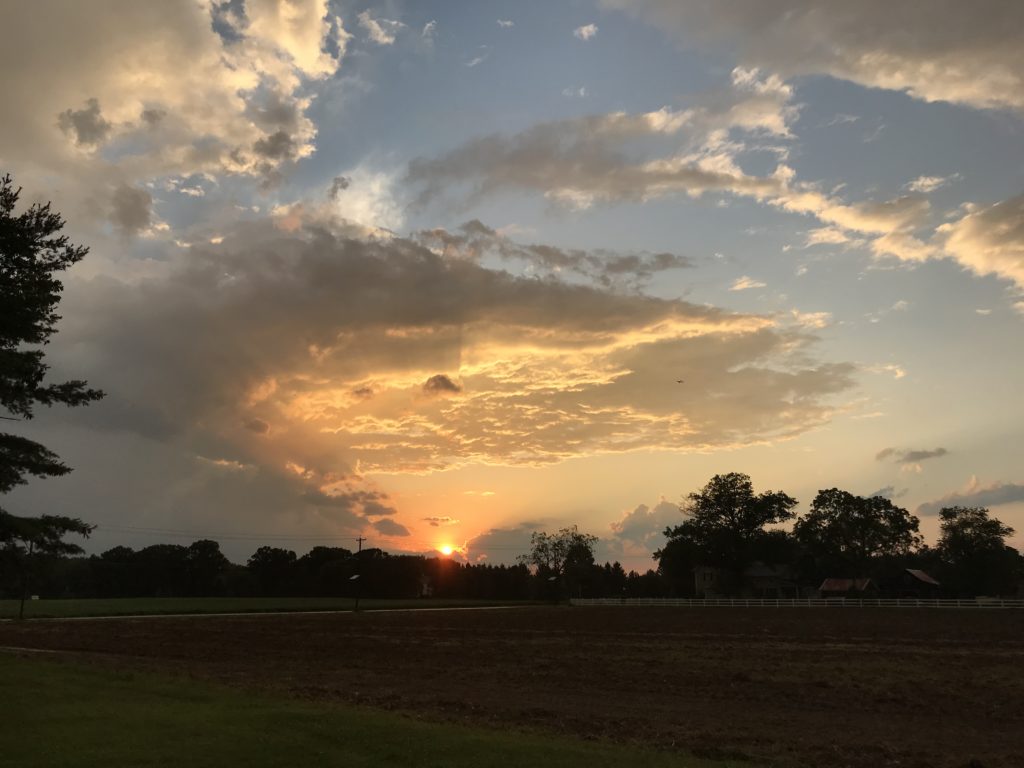 Our first full year on the farm includes many beautiful sunsets too!