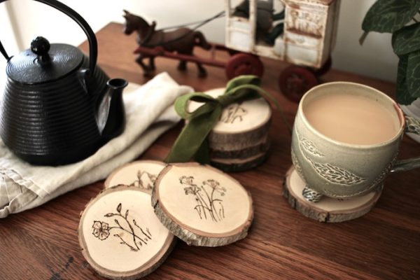 DIY Coasters an easy wood burning project for beginners