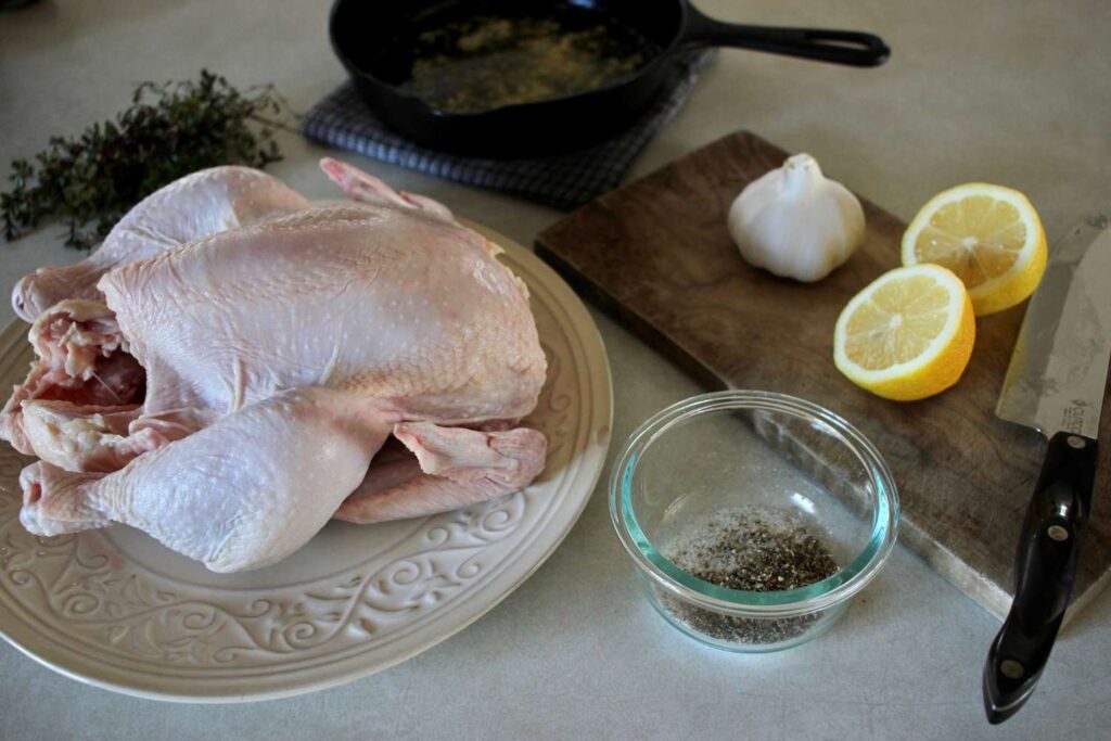 ingredients for oven roasted chicken